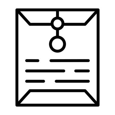 Zarf web simgesi, basit illüstrasyon