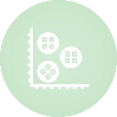 Küme Analizi web simgesi vektör çizimi