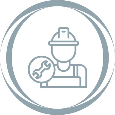 Tesisatçı. Web simgesi basit tasarım