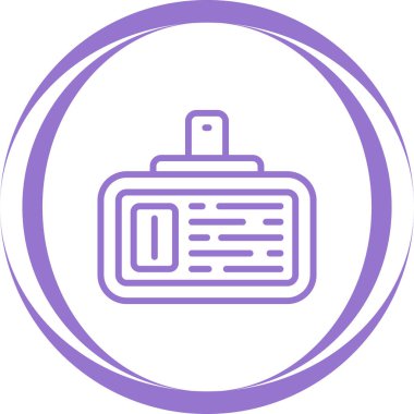 Kimlik kartı belgesi simgesi, vektör illüstrasyonu 