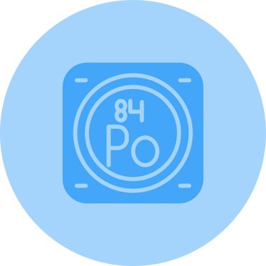 Kimyasal Element Web simgesi vektör çizimi