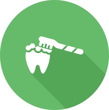 Diş fırçalama simgesi vektör çizimi 