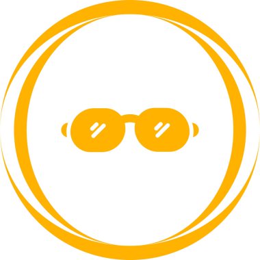 Gözlük Simgesi Vektör Tasarım Şablonu Moda Biçimi