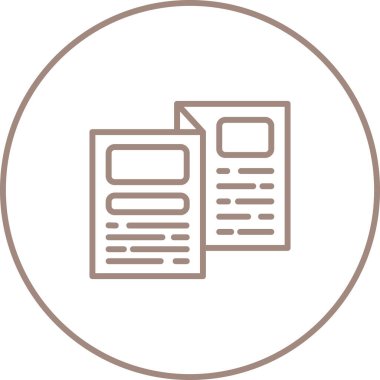 Broşür simgesi, vektör illüstrasyonu basit tasarım