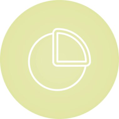 Pie Chart Simgesi modaya uygun düz stil. Web sitenizin tasarımı için grafik sembolü, logo, uygulama, UI. Vektör illüstrasyonu