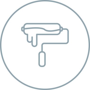 Boya silindiri tasviri. Onarım ve inşaat aracı