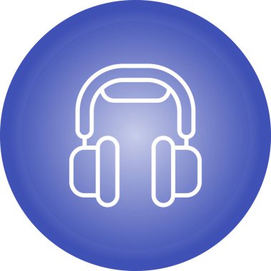 kulaklıklar web simgesi, vektör illüstrasyonu