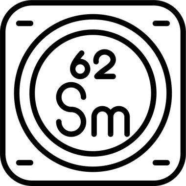 Kimyasal Element Web simgesi vektör çizimi