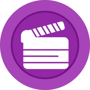 Alkış tahtası web simgesi, basit vektör illüstrasyonu 