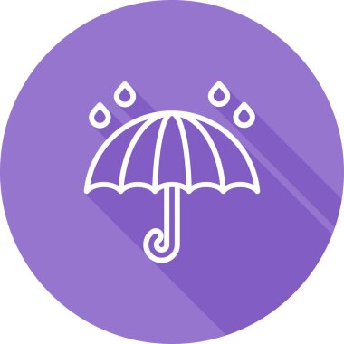 şemsiye ağ simgesi, vektör illüstrasyonu