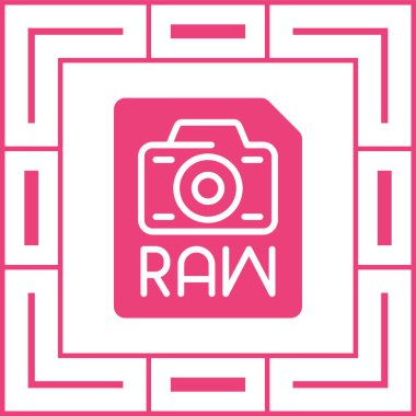 RAW File format icon, vector illustration   clipart