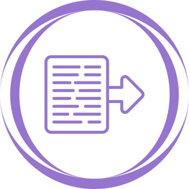 Belge Aktarma web simgesi, basit illüstrasyon 