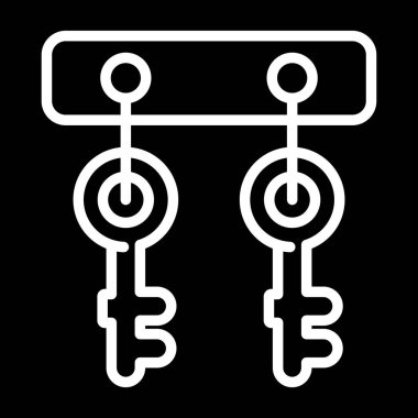 tuş simgesi vektör illüstrasyonu için kancalar 