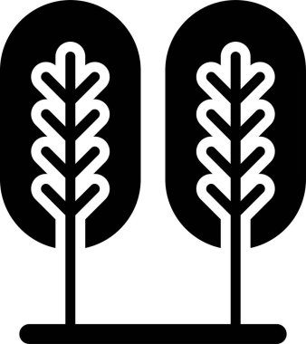 Ağaçlar. Web simgesi basit illüstrasyon 