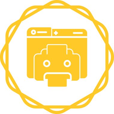 Yazıcı simgesinin vektör illüstrasyonu 