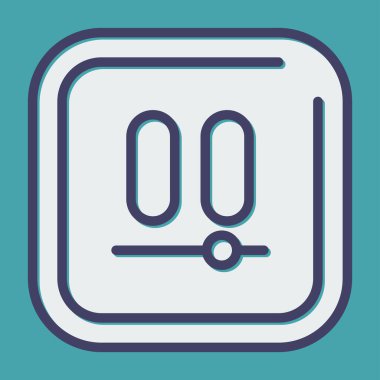 Vektör illüstrasyon Video Duraklatma simgesi 