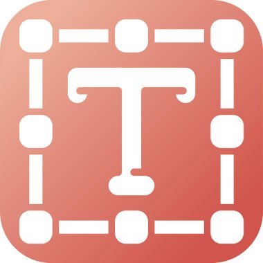 Metin aracı simgesinin vektör illüstrasyonu