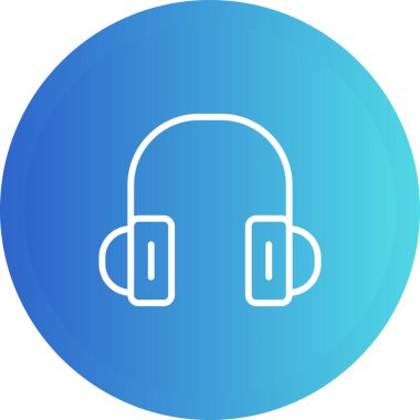 kulaklık web simgesi, vektör çizim 