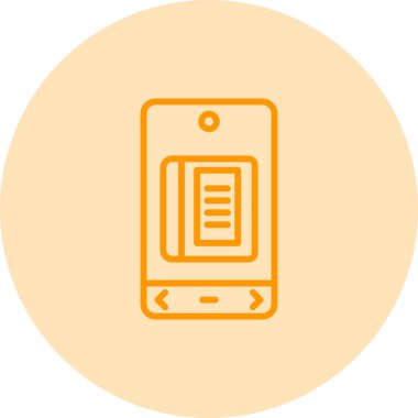 E Kitap biçimindeki simge vektör illüstrasyonu 