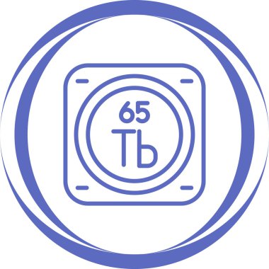 Kimyasal Element Web simgesi vektör çizimi