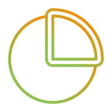 Pie Chart Simgesi modaya uygun düz stil. Web sitenizin tasarımı için grafik sembolü, logo, uygulama, UI. Vektör illüstrasyonu