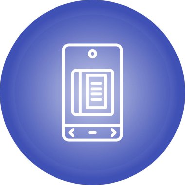 E Kitap biçimindeki simge vektör illüstrasyonu 