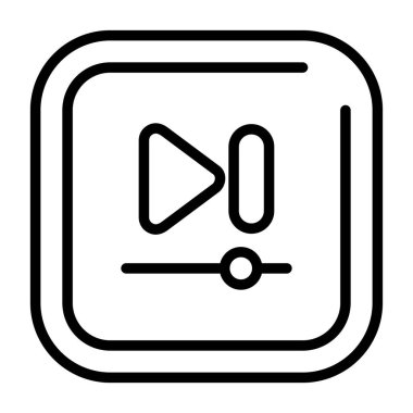 Video Sonraki Parça Kare simgesinin vektör illüstrasyonu