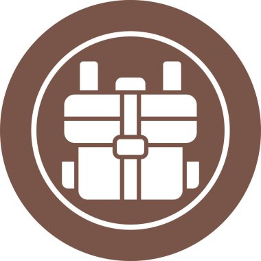 çanta simgesi, vektör illüstrasyonu basit tasarım