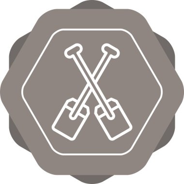 Kürekler simge vektör illüstrasyonu