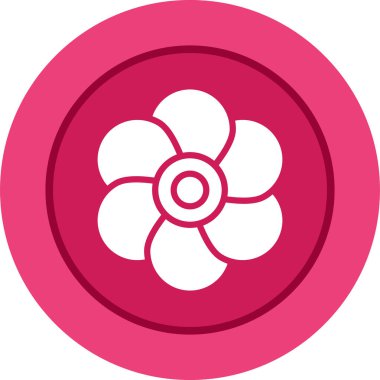 gelincik çiçek simgesi web basit illüstrasyon