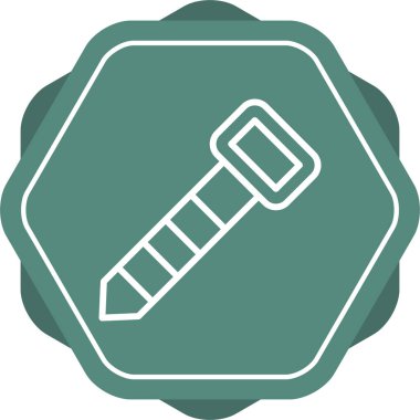 Kablo Yönetimi Klip simgesi, vektör illüstrasyonu basit tasarım