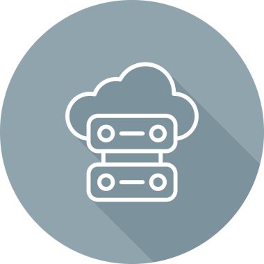 Modern Veri Merkezi simgesinin vektör illüstrasyonu     