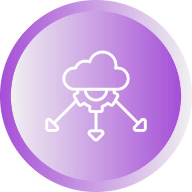 Ağ Yükleme Simgesi, Beyaz Üzerine Vektör 