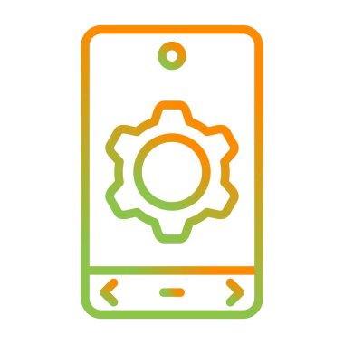 Simge, web düğmesi, basit vektör illüstrasyonu ayarlanıyor