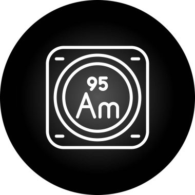 Kimyasal Element Web simgesi vektör çizimi