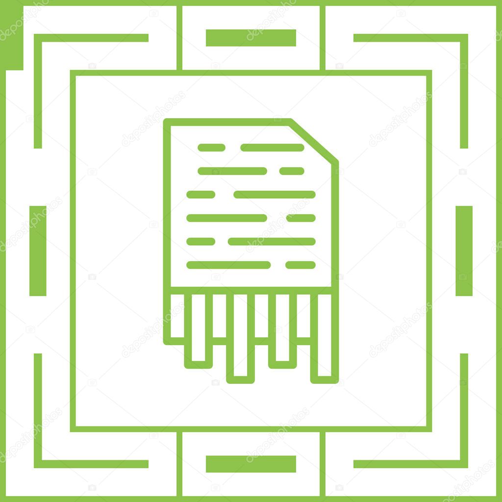 Shredding web icon, simple vector illustration