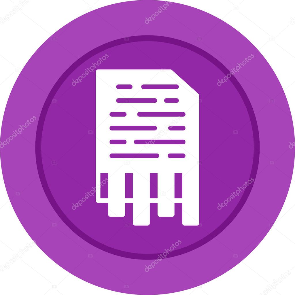 Shredding web icon, simple vector illustration