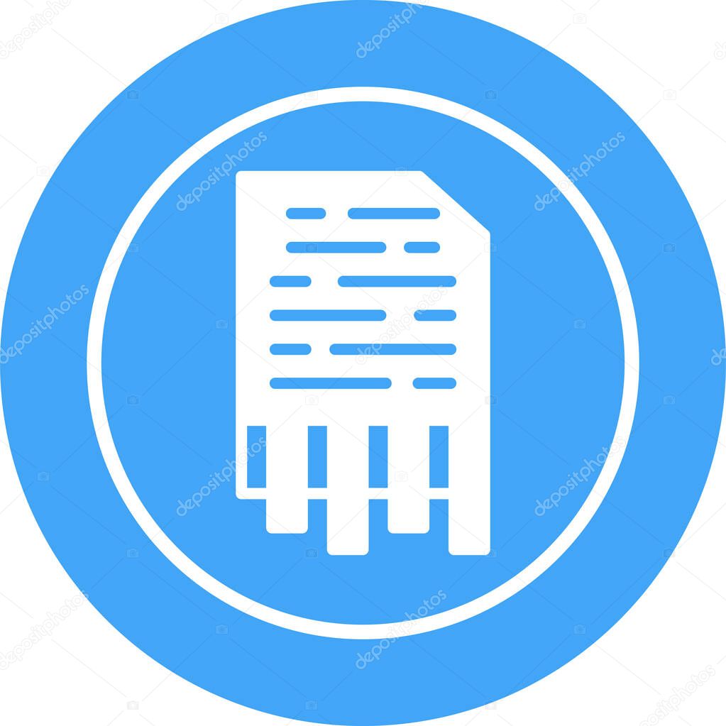 Shredding web icon, simple vector illustration