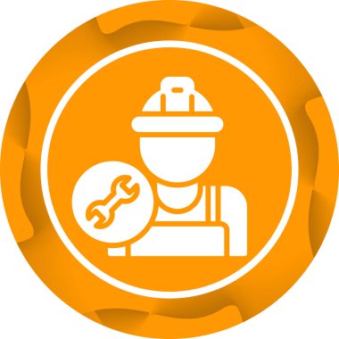 Tesisatçı. Web simgesi basit tasarım