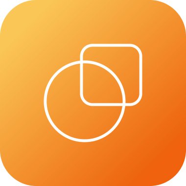 Basit düz şekil simgesi vektörü