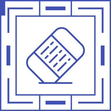 Silgi web simgesinin vektör illüstrasyonu 