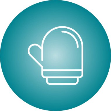 eldiven ağ simgesi, basit vektör illüstrasyonu  