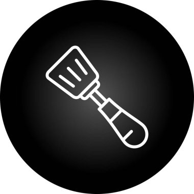 Spatula Simgesinin Vektör illüstrasyonu 