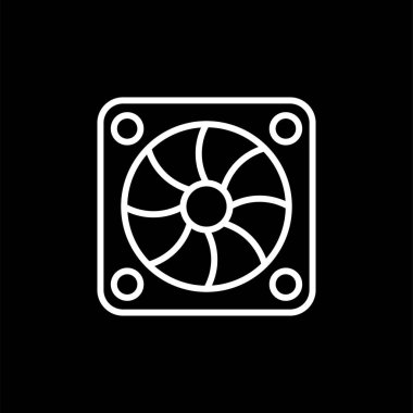 Soğutma hayran simgesi, vektör illüstrasyonu