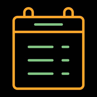 Takvim Çizgileri web simgesi, basit illüstrasyon 