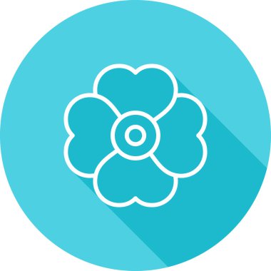 Kiraz çiçeği ikonu vektör illüstrasyonu 