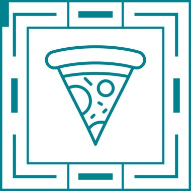 pizza. Web simgesi basit illüstrasyon