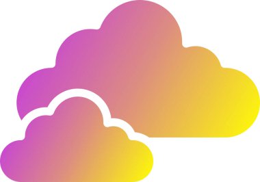 Bulut. Web simgesi basit illüstrasyon