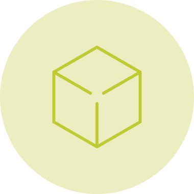 küp web simgesi vektör illüstrasyonu