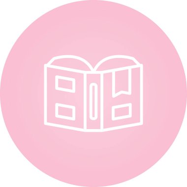 Yer imi web simgesiyle kitabı aç, basit illüstrasyon